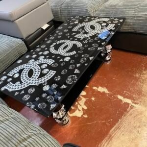 Square Black Coffee Table – Fully Assembled