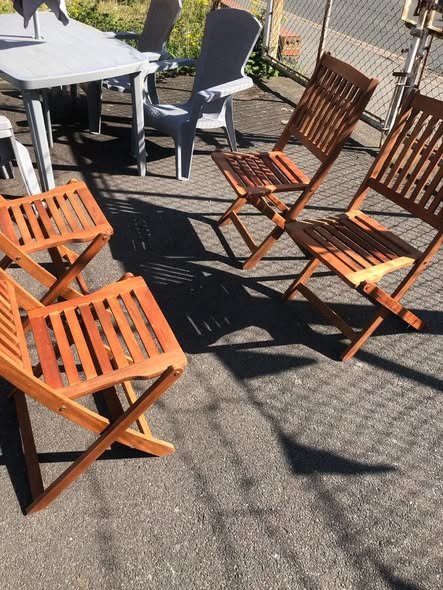 John Lewis Anyday 4 Seater Folding Bistro Set – Eucalyptus Wood - Image 3