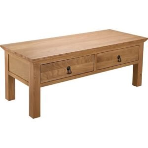 Knightsbridge 2 Drawer Coffee Table – Oak | Stylish & Practical Storage