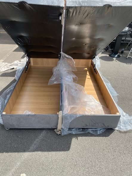 Kingsize Ottoman Bed Frame – Grey | Stylish Storage Bed - Image 3