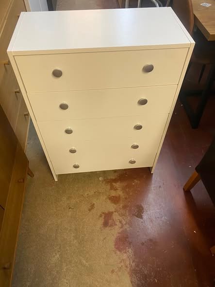 5 Drawer Chest – White