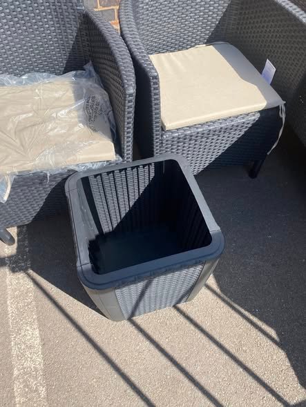 Keter Iowa 2 Seater Rattan Set with Storage Stool - Image 3