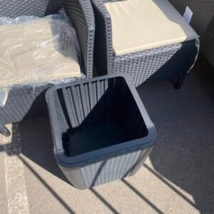 Keter Iowa 2 Seater Rattan Set with Storage Stool