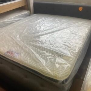 Newbury Super King Fabric Bed Frame With Mattress– Grey