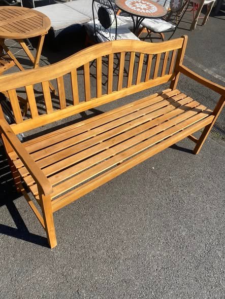 Henrietta Wooden 3 Seater Garden Bench – Outdoor Seating - Image 4