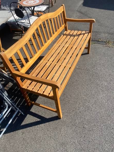 Henrietta Wooden 3 Seater Garden Bench – Outdoor Seating - Image 3