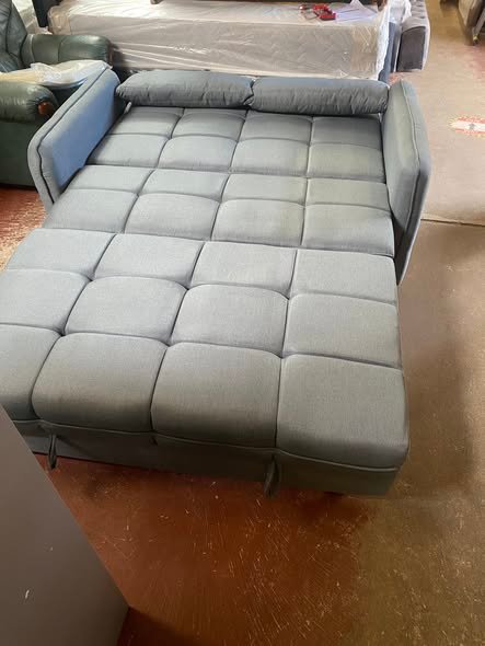 Large 2 Seater Sofa Bed with Storage – Grey - Image 5