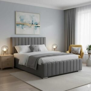 Modern Panel Bed – Stylish Upholstered Bed | Multiple Sizes