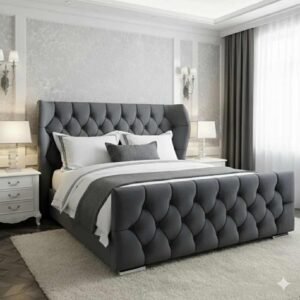 Oxford Wing Bed – Elegant Upholstered Bed | Multiple Sizes